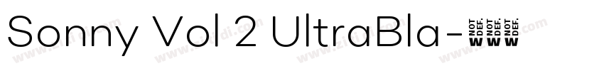 Sonny Vol 2 UltraBla字体转换